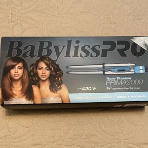 BaByliss Pro Nano Titanium PRIMA 2000 Flat/curling iron 3/4 inch (Travel Size).